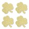 Big Dot of Happiness Gold Glitter Shamrocks - No-Mess Real Gold Glitter Cut-Outs - St. Patrick's Day Party Confetti - Set of 24